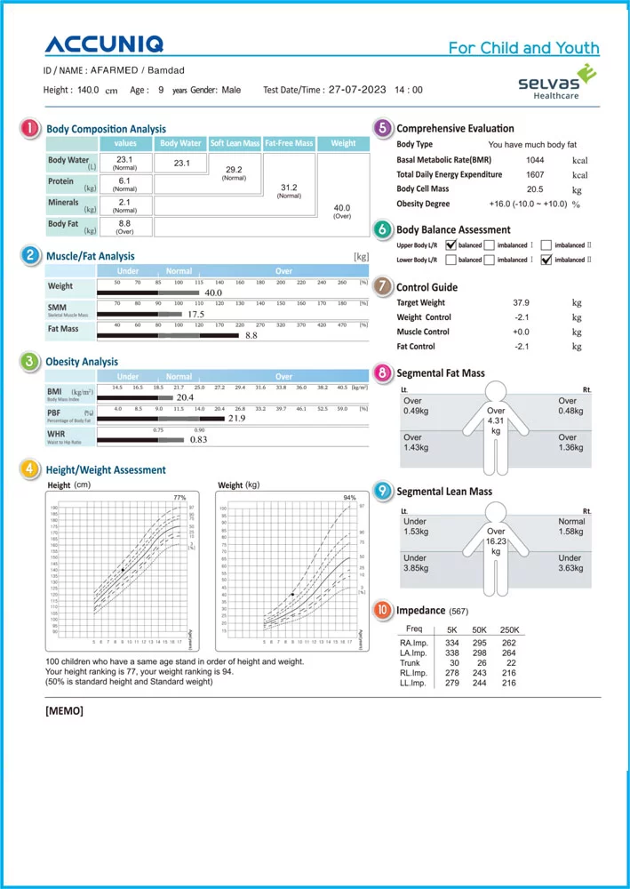 Kids Report ACCUNIQ BC300 and BC380